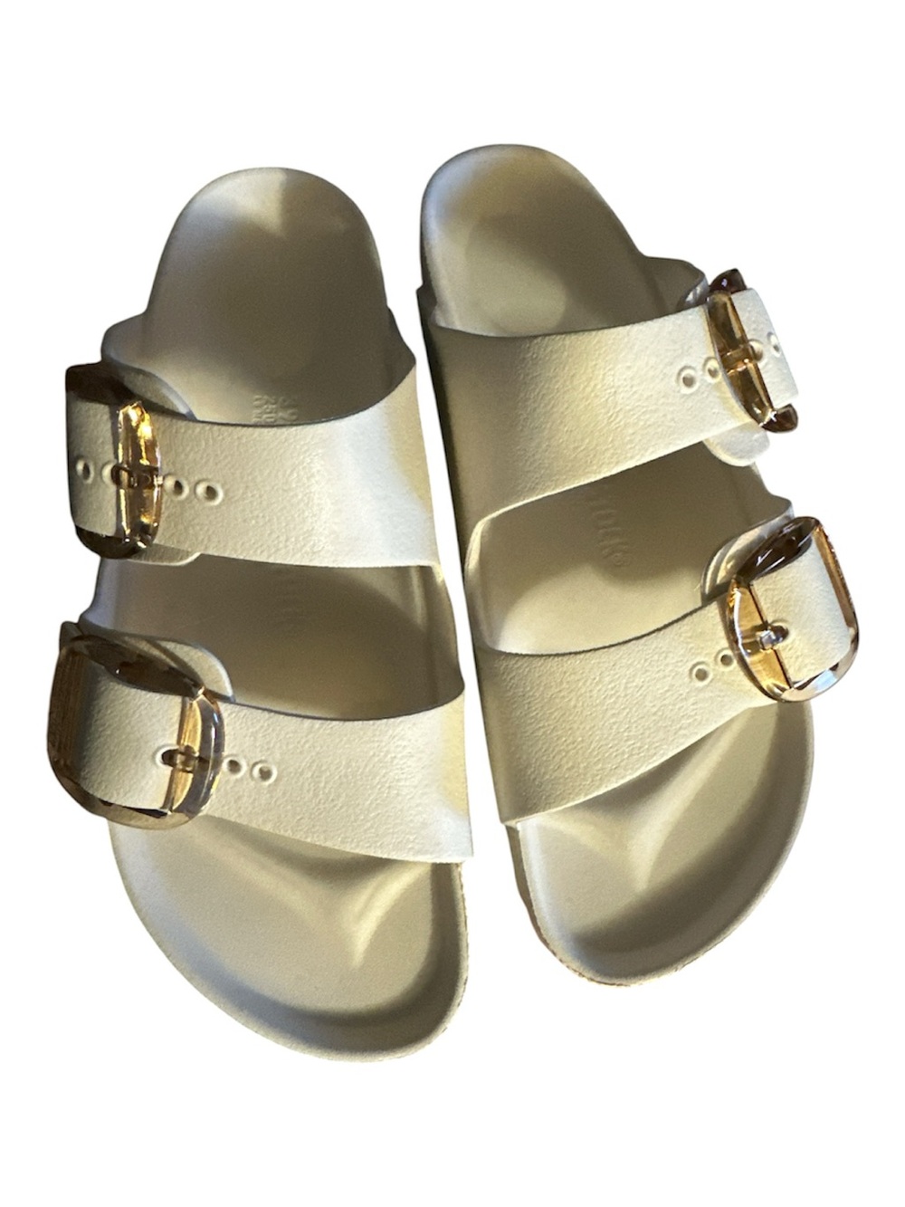 Womens Birkenstock Arizona Big Buckle EVA Slide Sandal - Eggshell NWT SIZE 39 - Picture 4 of 5